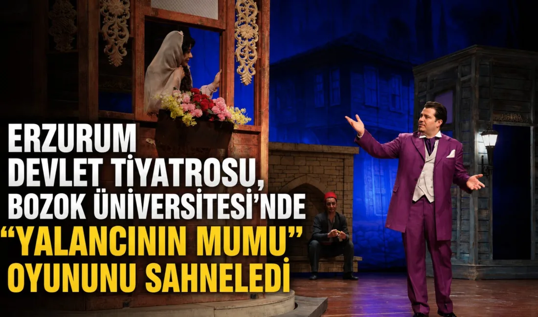 Mezuniyet etkinlikleri kapsamında sahnelenen “Yalancının Mumu” adlı tiyatro oyunu, izleyicilere
