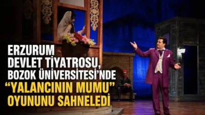 Mezuniyet etkinlikleri kapsamında sahnelenen “Yalancının Mumu” adlı tiyatro oyunu, izleyicilere