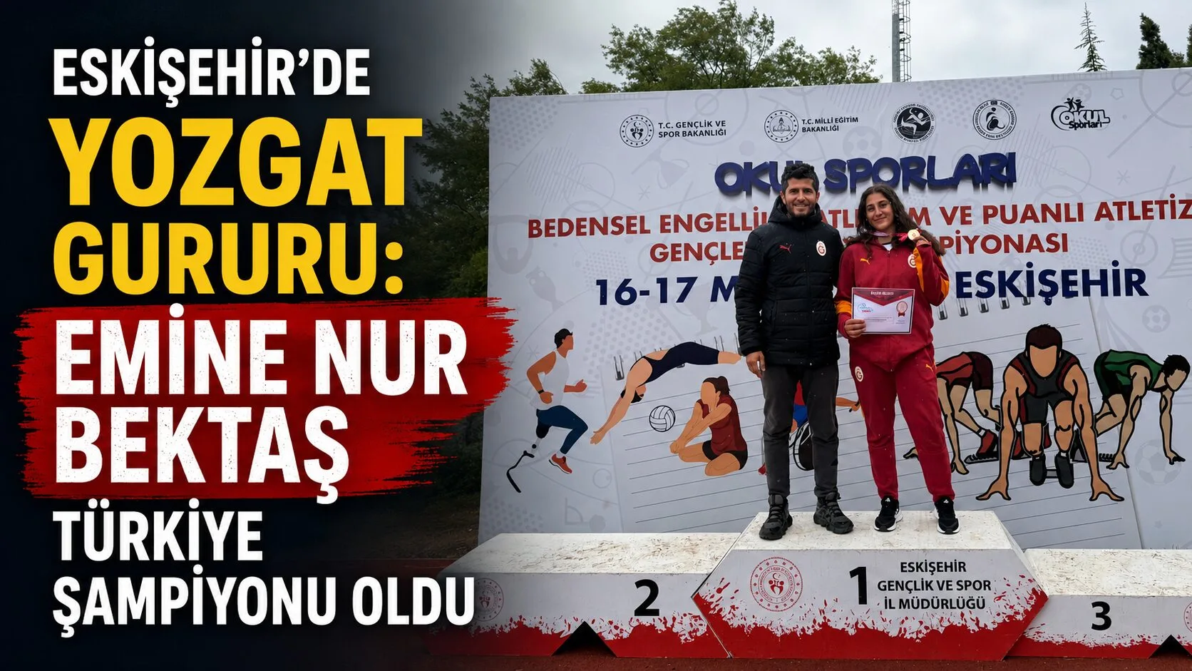 Eskişehir’de düzenlenen Okul Sporları Atletizm Gençler Türkiye Birinciliği Yarışmaları’nda Yozgat’ı