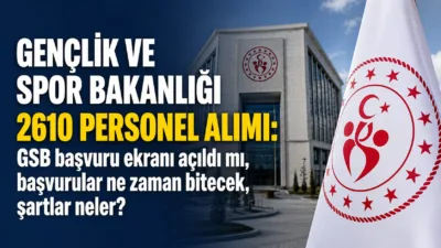 Gençlik ve Spor Bakanlığı tarafından yapılacak 2610 sözleşmeli personel alımı