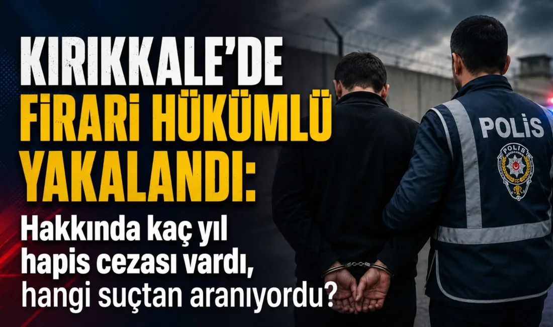 Kırıkkale'de, 5 yıl 5 ay hapis cezası bulunan Y.G., jandarma