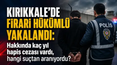 Kırıkkale'de, 5 yıl 5 ay hapis cezası bulunan Y.G., jandarma