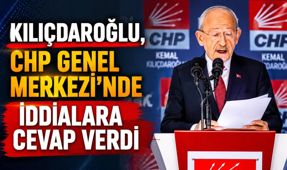 CHP Genel Merkezi'nde düzenlenen toplantıda Kemal Kılıçdaroğlu, hakkında yapılan suçlamalara