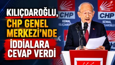 CHP Genel Merkezi'nde düzenlenen toplantıda Kemal Kılıçdaroğlu, hakkında yapılan suçlamalara