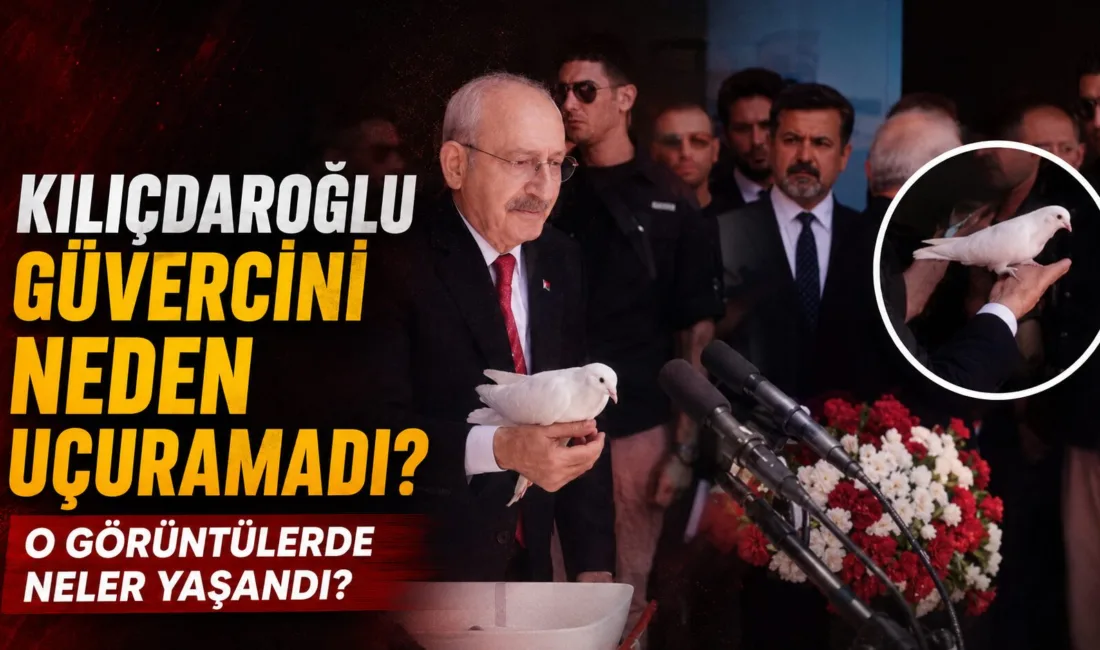 CHP Genel Merkezi'nde düzenlenen bayramlaşma programında beyaz güvercin uçurma girişiminde