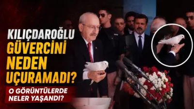 CHP Genel Merkezi'nde düzenlenen bayramlaşma programında beyaz güvercin uçurma girişiminde