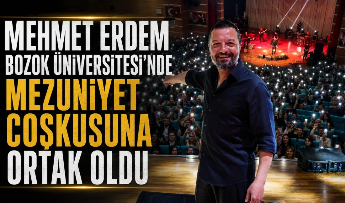 Ünlü sanatçı Mehmet Erdem, Bozok Üniversitesi Mezuniyet Etkinlikleri kapsamında sahne