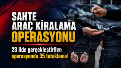 Kocaeli merkezli olarak düzenlenen operasyonda, internet üzerinden sahte araç kiralama
