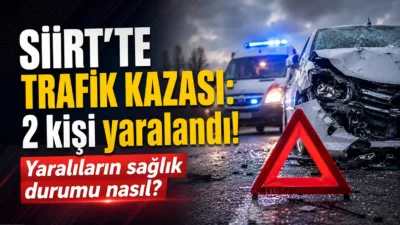 Siirt'te çevre yolu üzerinde meydana gelen trafik kazasında iki aracın