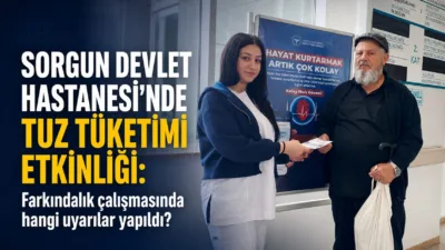Yozgat'ın Sorgun ilçesinde bulunan Sorgun Devlet Hastanesi, "Dünya Tuza Dikkat