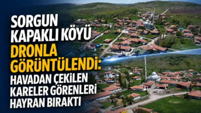 Yozgat'ın dikkat çeken yerleşimlerinden Sorgun Kapaklı Köyü, dron kamerasıyla havadan