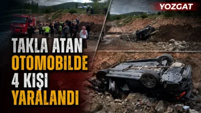 Yozgat’ın Akdağmadeni ilçesinde meydana gelen trafik kazasında kontrolden çıkarak takla