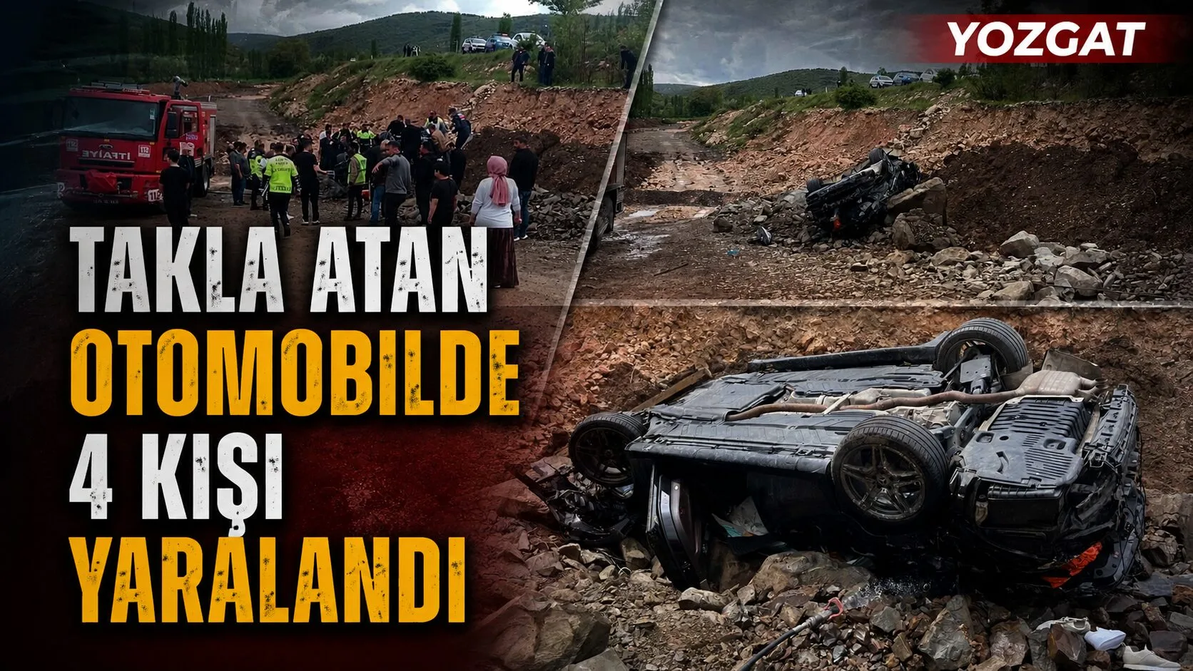 Yozgat’ın Akdağmadeni ilçesinde meydana gelen trafik kazasında kontrolden çıkarak takla
