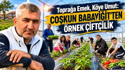 Özler Köyü'nde çiftçilik yapan Coşkun Babayiğit, modern tarım uygulamaları ve