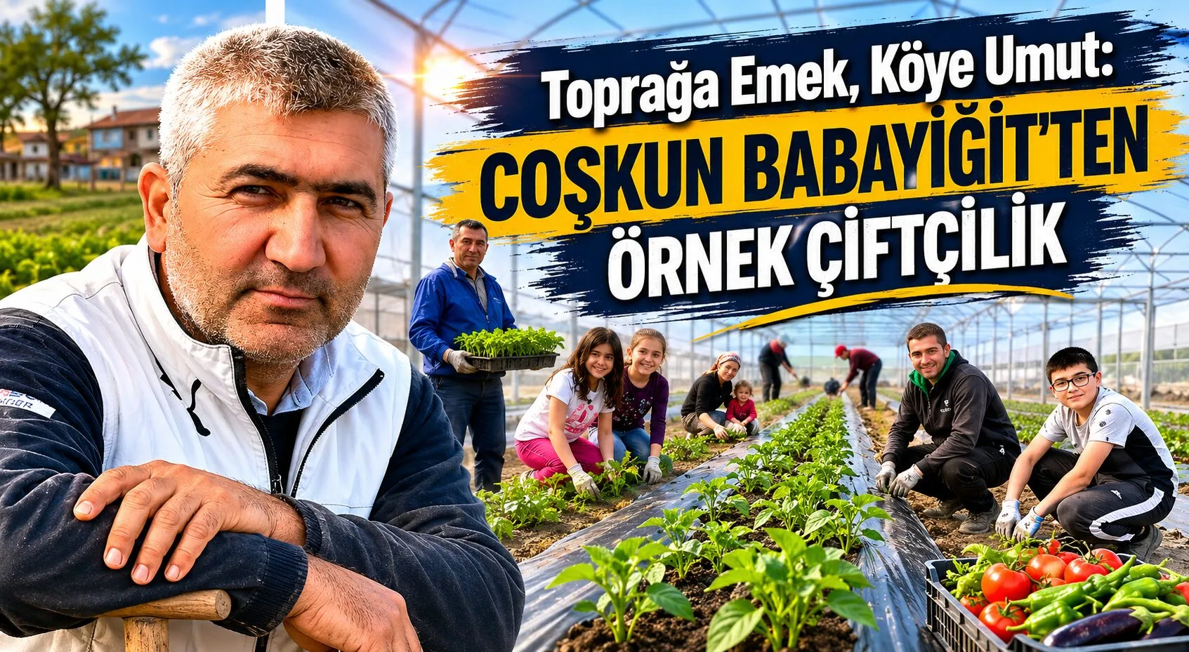Özler Köyü'nde çiftçilik yapan Coşkun Babayiğit, modern tarım uygulamaları ve