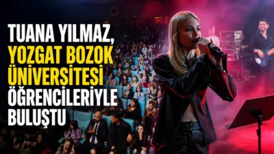 Yozgat Bozok Üniversitesi’nde düzenlenen mezuniyet etkinlikleri kapsamında sahne alan Tuana