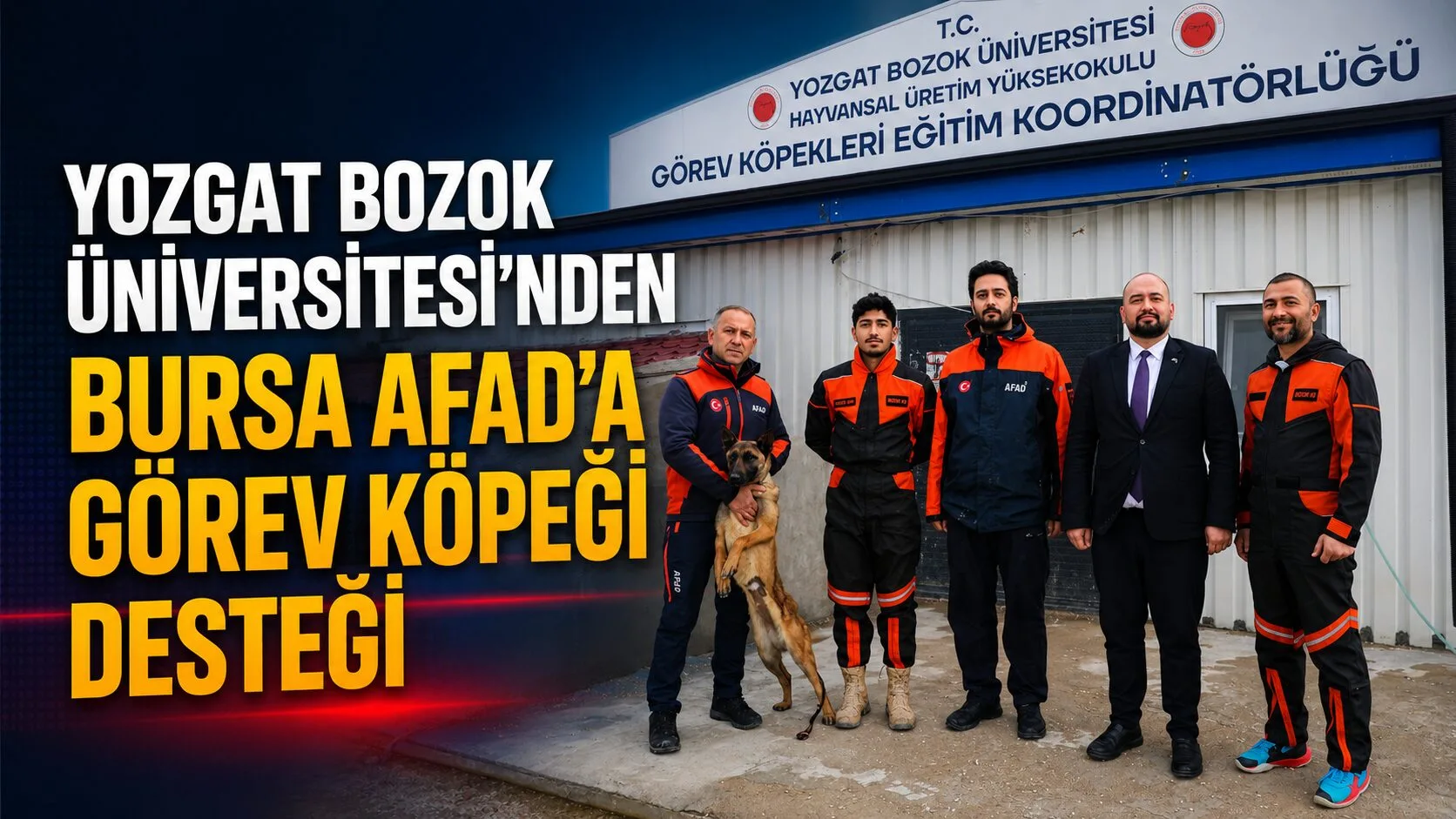 Yozgat Bozok Üniversitesi Görev Köpekleri Eğitim Koordinatörlüğü’nde eğitimini tamamlayan “Asil”