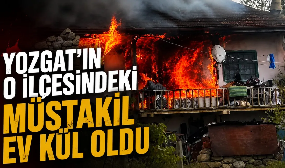 Bir evde çıkan soba yangını, alevlerin hızla yayılması sonucu müstakil