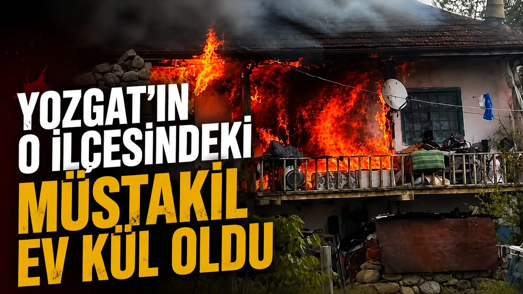 Bir evde çıkan soba yangını, alevlerin hızla yayılması sonucu müstakil