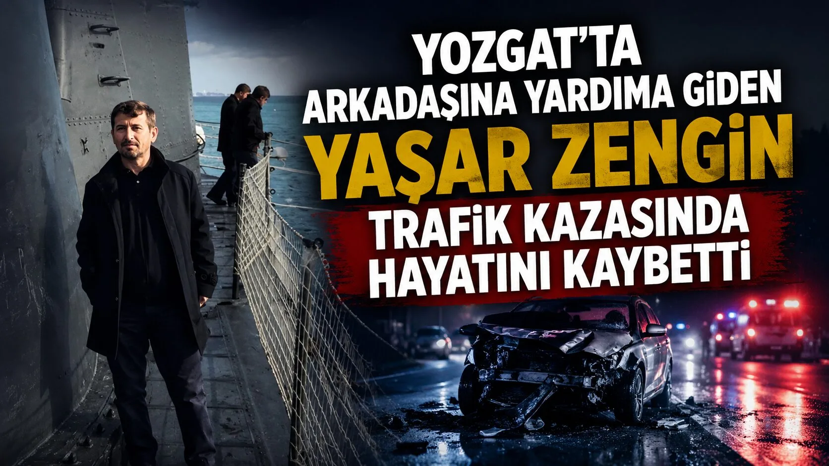 Yozgat'ın Yerköy ilçesinde, esnaf Yaşar Zengin, maddi hasarlı kaza için