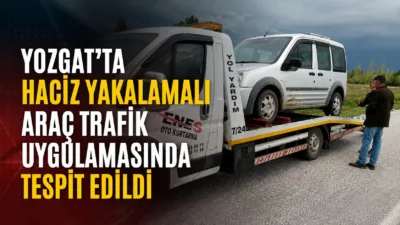 Yozgat’ın Sorgun ilçesinde jandarma ekiplerince yapılan trafik uygulamasında, hakkında yakalama