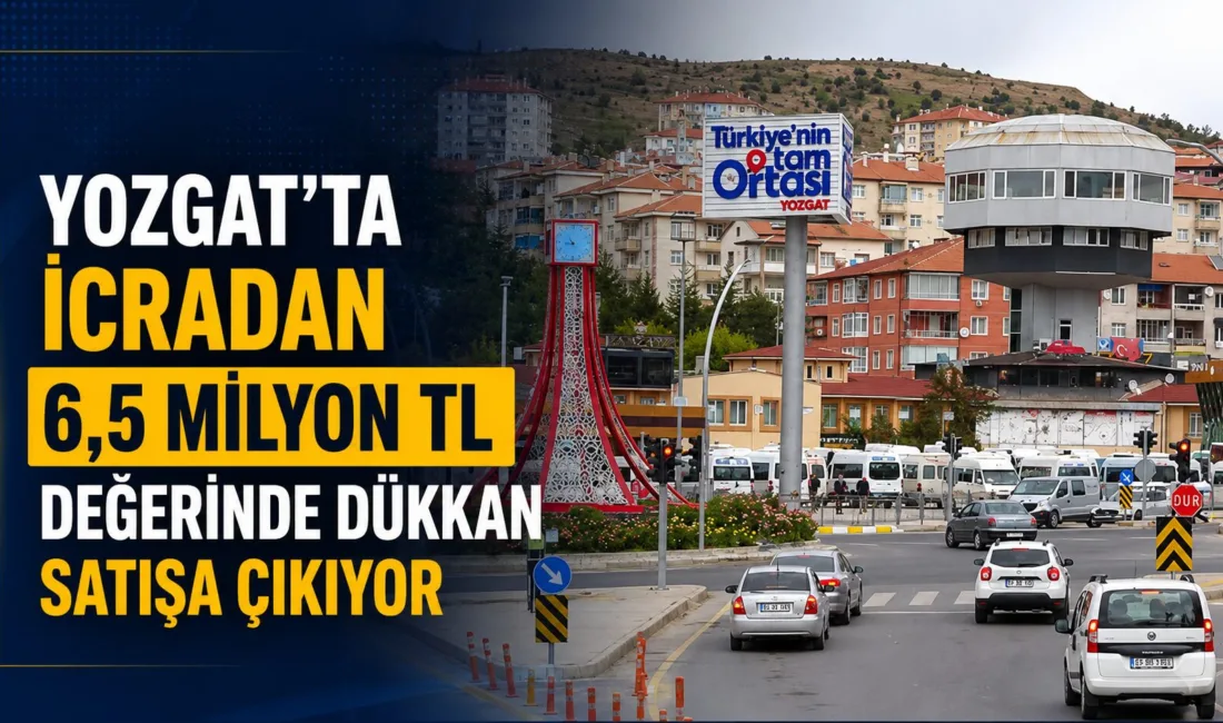 Yozgat Merkez Medrese Mahallesi'nde bulunan 161,75 m² büyüklüğündeki dükkan, 6,5