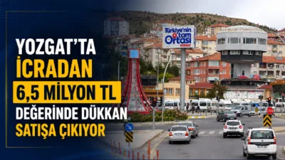 Yozgat Merkez Medrese Mahallesi'nde bulunan 161,75 m² büyüklüğündeki dükkan, 6,5