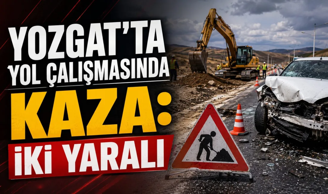 Yozgat'ın Aydıncık ilçesinde, Kazankaya ile Çandır köyleri arasındaki yol çalışması