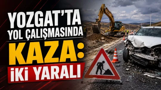Yozgat'ın Aydıncık ilçesinde, Kazankaya ile Çandır köyleri arasındaki yol çalışması