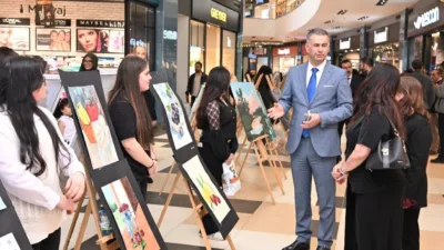 Nida Tüfekçi Güzel Sanatlar Lisesi resim bölümü öğrencilerinin eserleri Yozgat