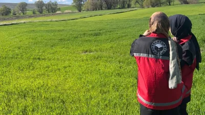 Yozgat'ın Sarıkaya ilçesinde, Tarım ve Orman Bakanlığı'nın yürüttüğü dijital tarım