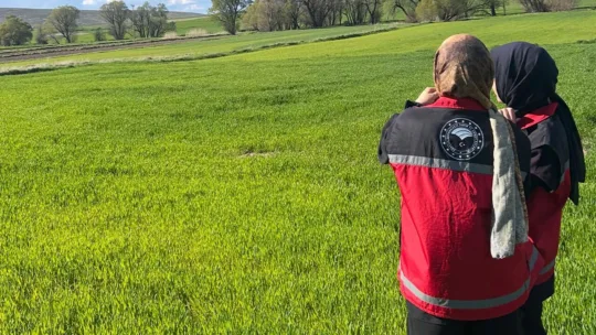 Yozgat'ın Sarıkaya ilçesinde, Tarım ve Orman Bakanlığı'nın yürüttüğü dijital tarım