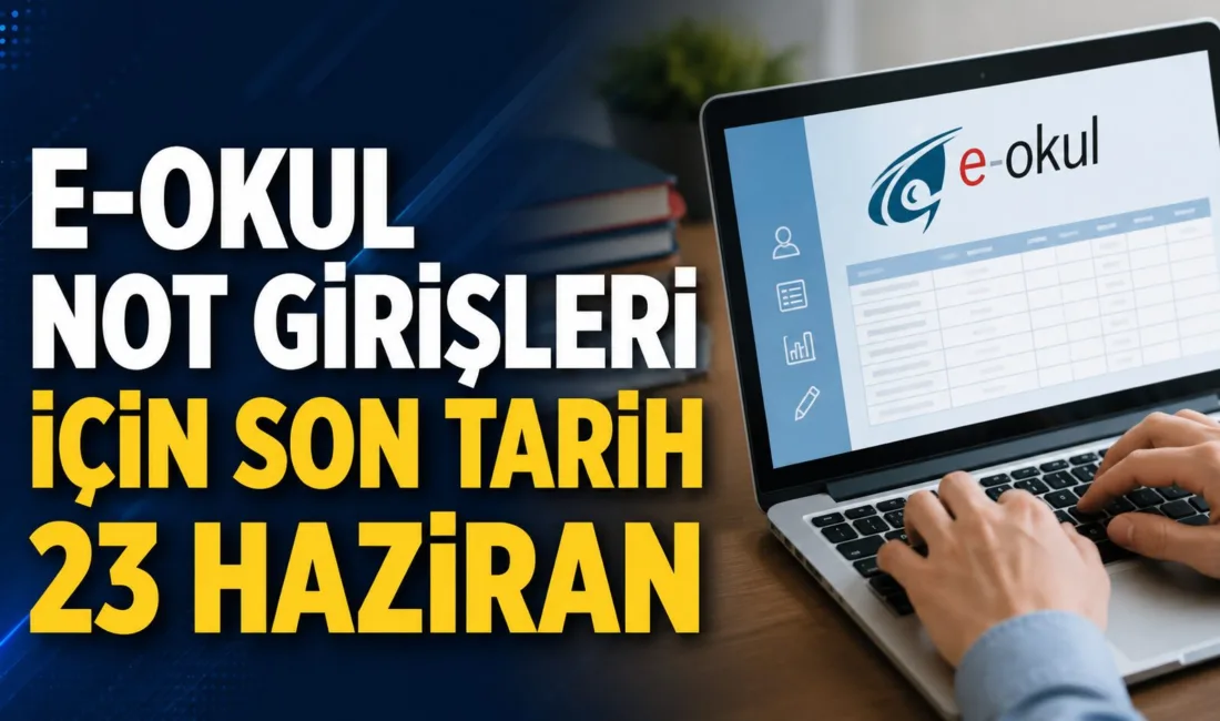 Milli Eğitim Bakanlığına bağlı öğretmenler, e-Okul sistemi üzerinden not ve