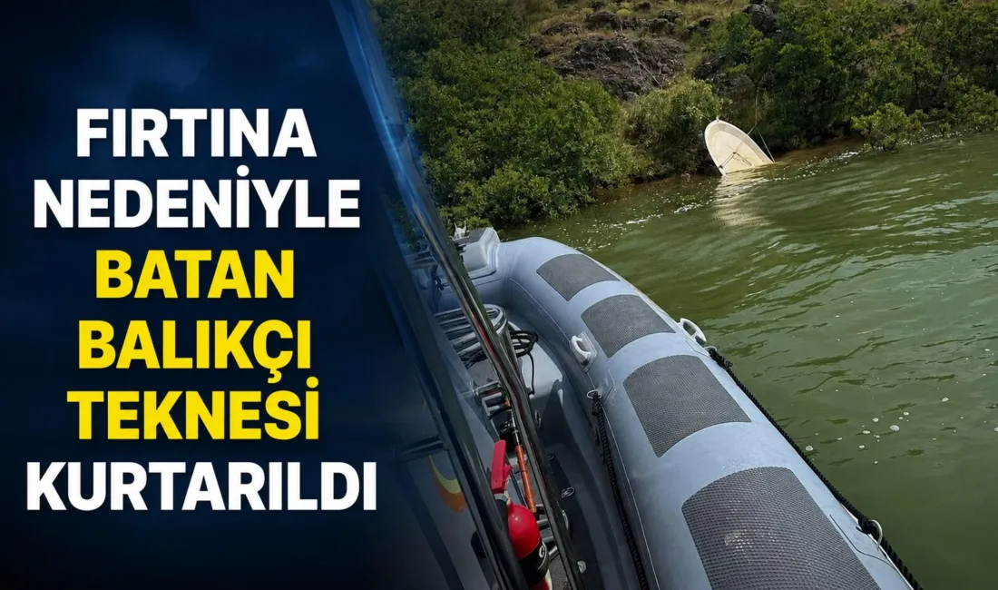 Yozgat'ın Çekerek ilçesindeki Süreyya Bey Barajı'nda fırtına nedeniyle batan "Sakin