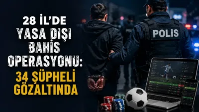 Cumhuriyet Başsavcılığı tarafından yürütülen yasa dışı bahis soruşturmasında, 28 ilde