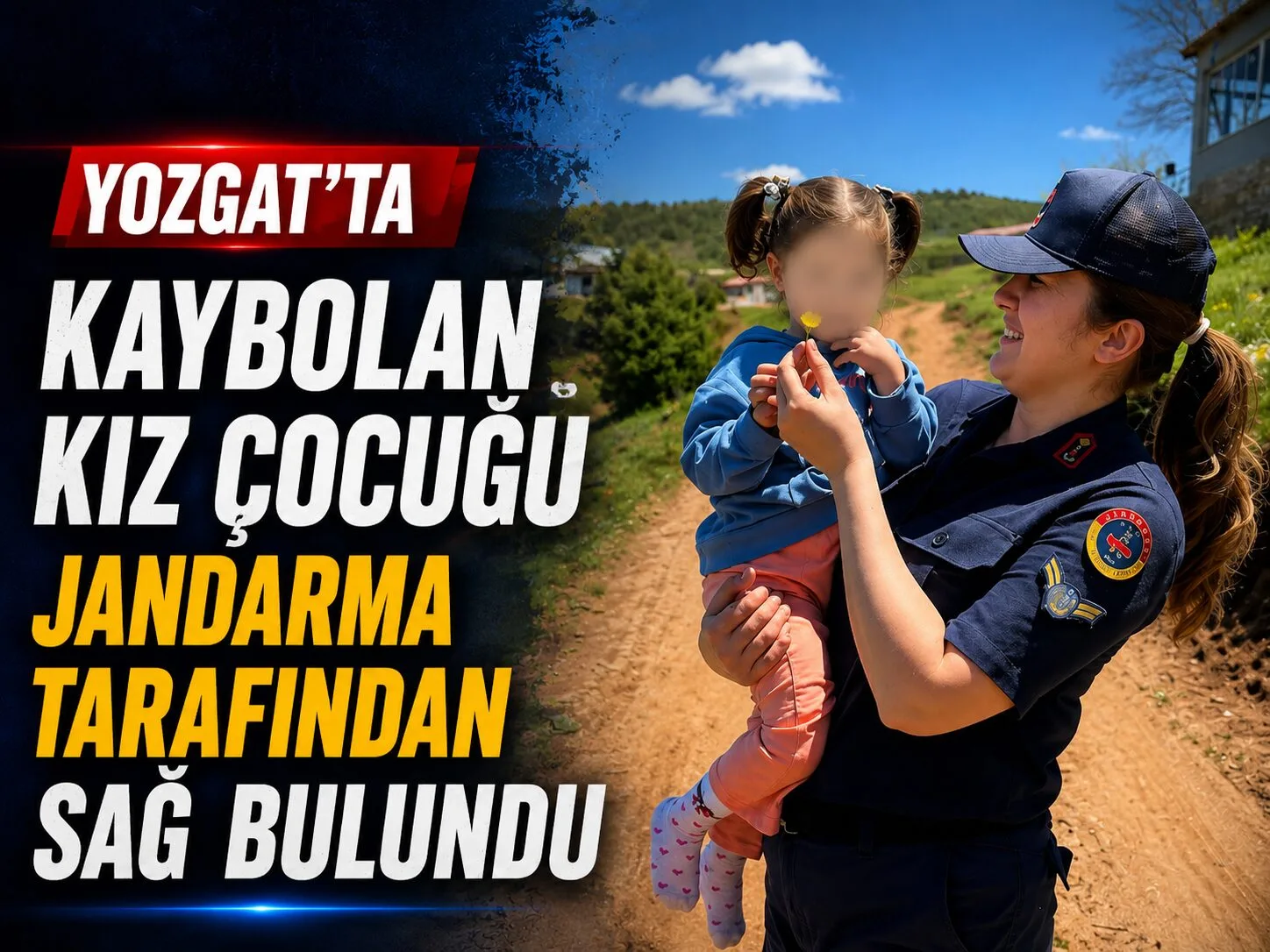 Yozgat'ın Çayıralan ilçesinde kaybolan A.İ. isimli kız çocuğu, jandarma ekiplerinin