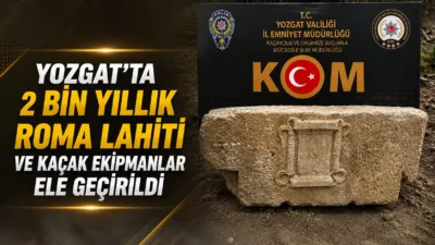 Yozgat’ın Aydıncık ilçesinde gerçekleştirilen kaçakçılık operasyonunda, 2 bin yıllık Roma
