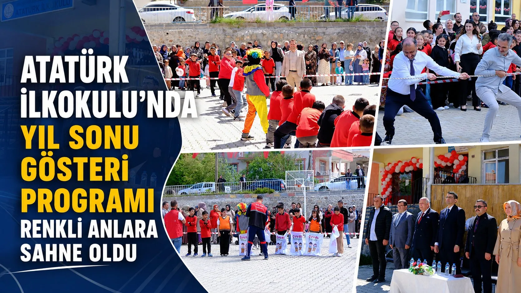Atatürk İlkokulu tarafından düzenlenen Yıl Sonu Gösteri Programı, öğrencilerin gösterileri