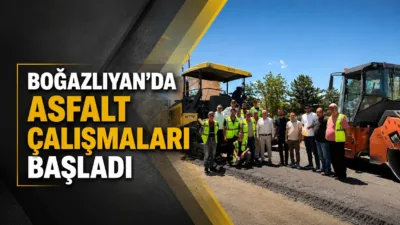 Boğazlıyan ilçesinde, belediye ekipleri ulaşım kalitesini artırmak amacıyla asfaltlama çalışmalarına