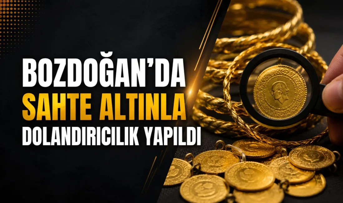 Bozdoğan ilçesinde sahte altınla dolandırıcılık yapan bir kişi, polis tarafından