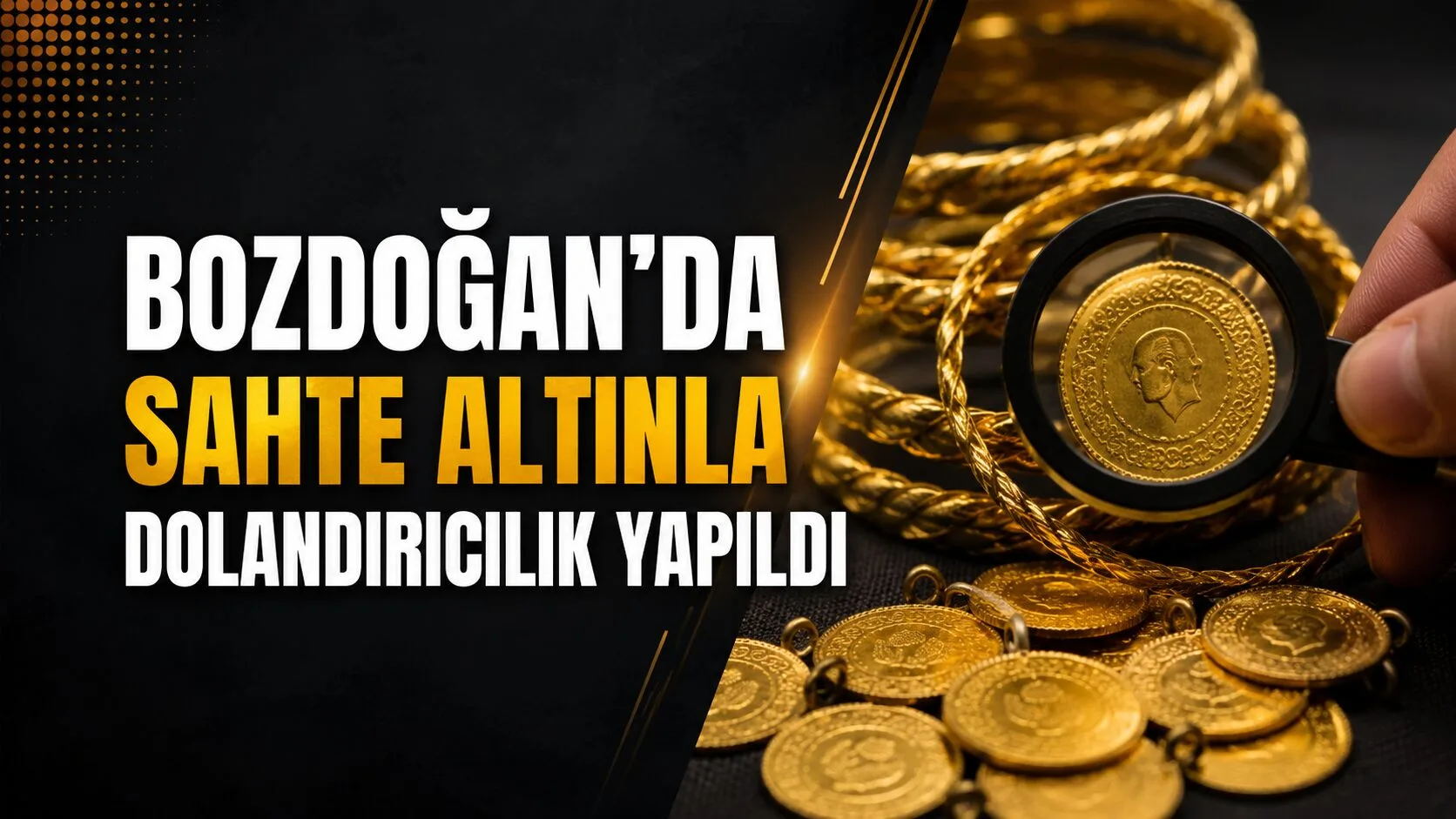 Bozdoğan ilçesinde sahte altınla dolandırıcılık yapan bir kişi, polis tarafından
