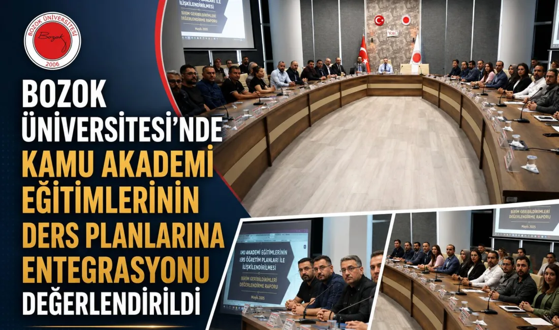 Yozgat Bozok Üniversitesi’nde gerçekleştirilen değerlendirme toplantısında, Kamu Akademi eğitimlerinin ders