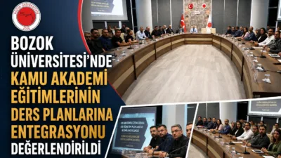 Yozgat Bozok Üniversitesi’nde gerçekleştirilen değerlendirme toplantısında, Kamu Akademi eğitimlerinin ders