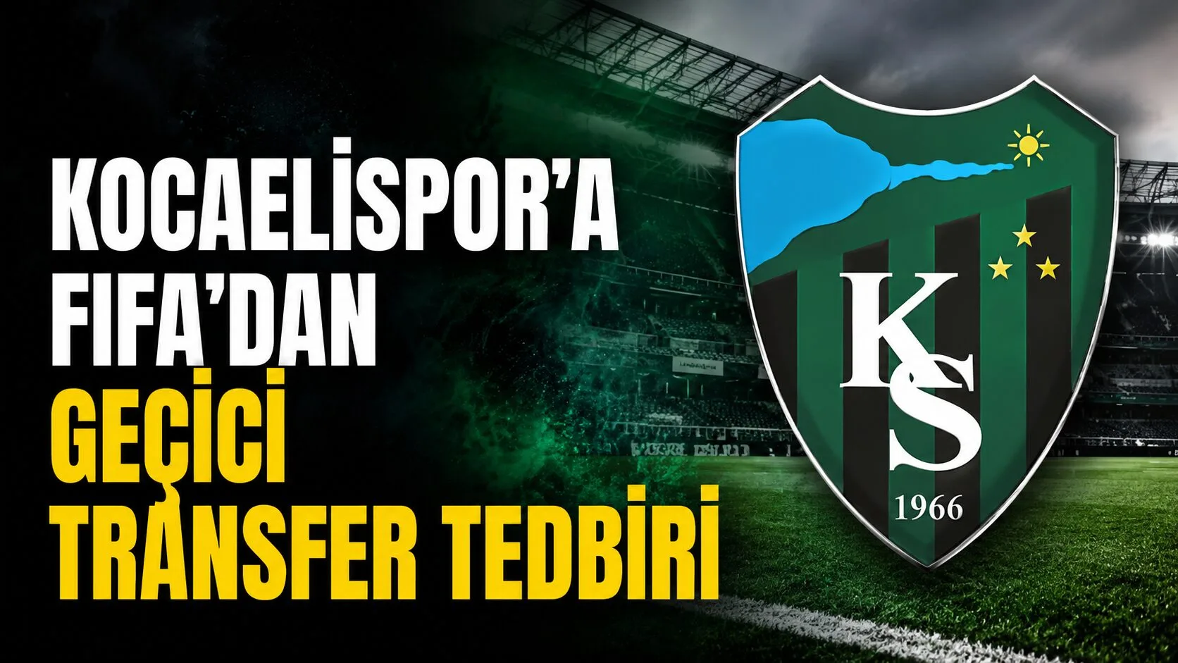 Kocaelispor'a, FIFA'nın "Clearing House" sistemine yönelik ihlaller nedeniyle geçici transfer