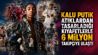Etiyopyalı sosyal medya fenomeni Kalu Putik, plastik şişe, lastik ve