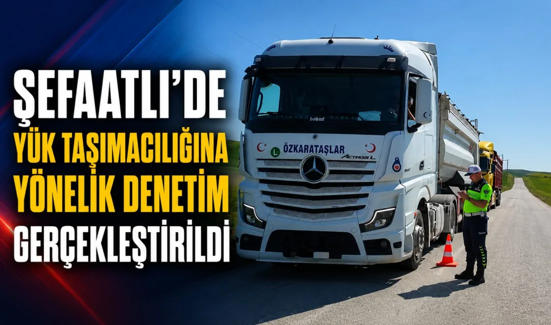 Yozgat’ın Şefaatli ilçesinde jandarma ekipleri, yük taşımacılığı yapan araç ve