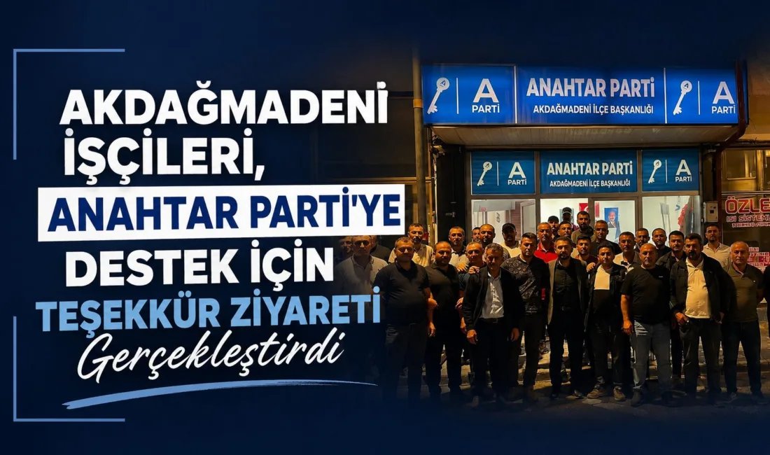 Akdağmadeni İşçileri, Anahtar Parti’ye Destek İçin Teşekkür Ziyareti Gerçekleştirdi Akdağmadeni ilçesindeki maden ocağında yaklaşık 3,5 aydır maaşlarını alamayan işçiler,
