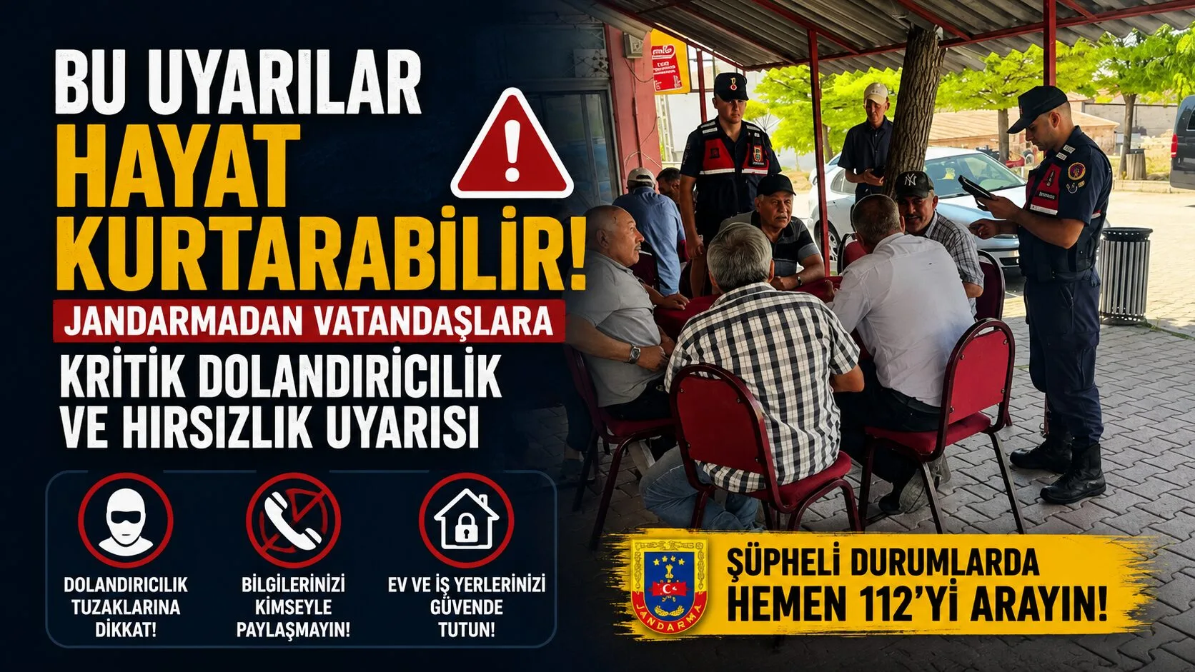 Son dönemde artan dolandırıcılık ve hırsızlık olaylarına karşı vatandaşları bilinçlendirmek