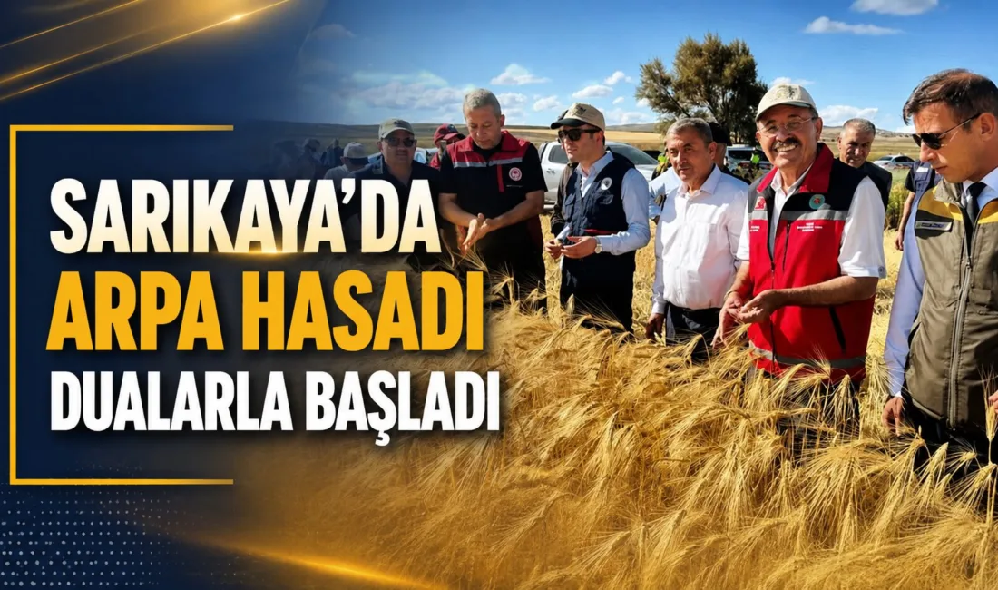 Yozgat'ın Sarıkaya ilçesinde 2026 yılı arpa hasadı, Karayakup Kasabası'nda düzenlenen
