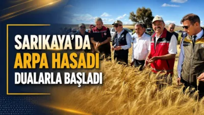 Yozgat'ın Sarıkaya ilçesinde 2026 yılı arpa hasadı, Karayakup Kasabası'nda düzenlenen